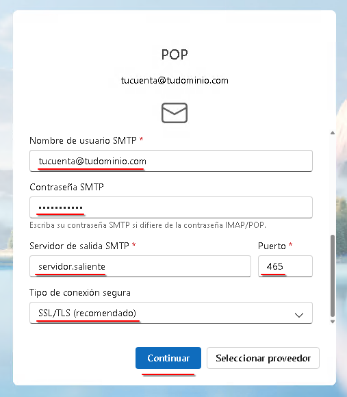 POP SSL Detalles