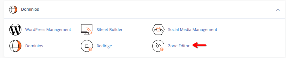 Acceso a Zone Editor